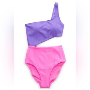 Aerie NWOT Asymmetrical Cutout Swimsuit size LARGE